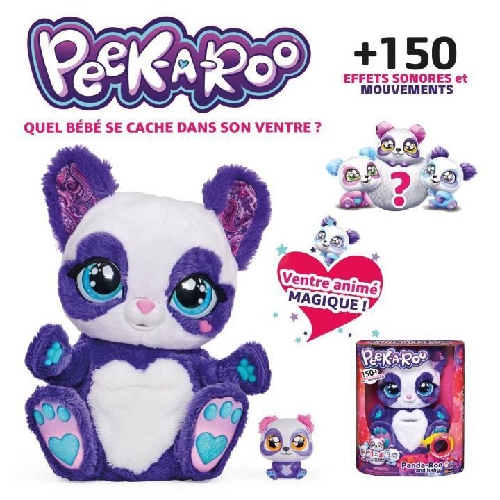 PEEK-A-ROO - MAMAN PANDA ET BEBE SURPRISE - 6060420 - Peluche interact