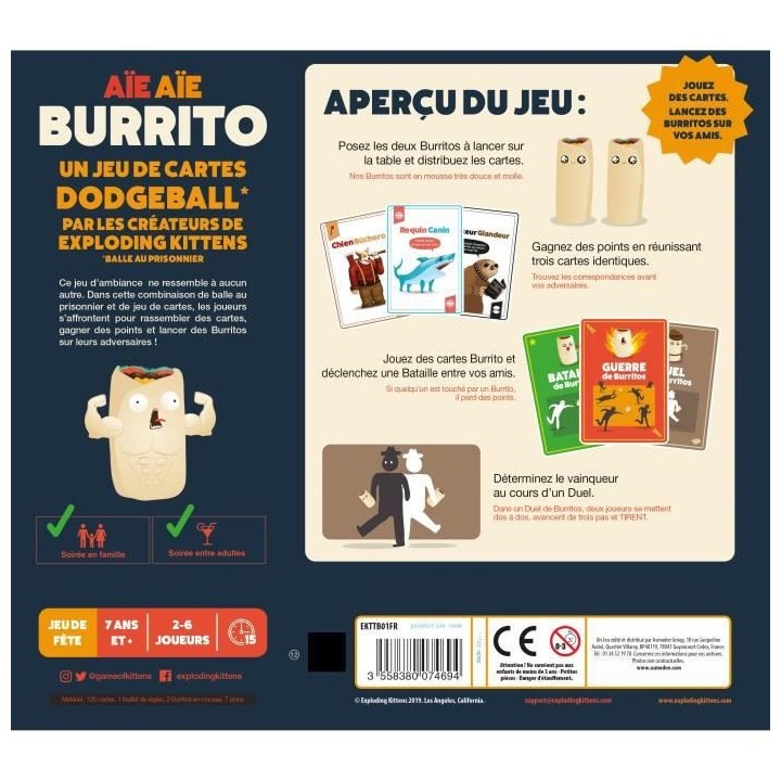ASMODEE - Aie Aie Burrito - Age: 7+ - Nombre de joueurs: 2-6