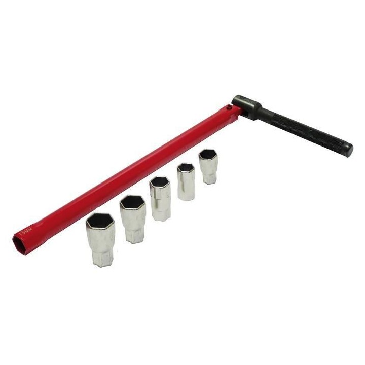 MEJIX Clé a robinet 13 mm + douilles - 8/9/10/11/12 mm