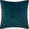 Coussin velours Emb Dolce - 40 x 40 cm - Bleu canard