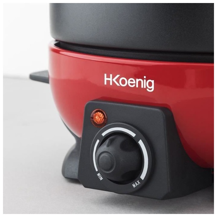 HKoeNIG ALP1800 - Appareil a fondue électrique rouge et noir