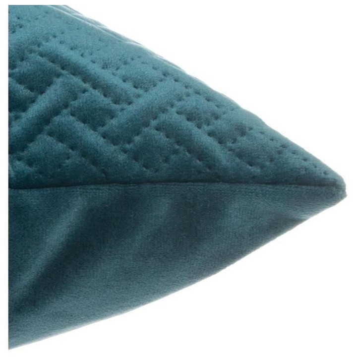 Coussin velours Emb Dolce - 40 x 40 cm - Bleu canard