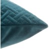 Coussin velours Emb Dolce - 40 x 40 cm - Bleu canard