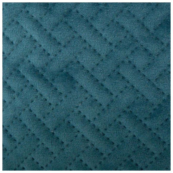 Coussin velours Emb Dolce - 40 x 40 cm - Bleu canard