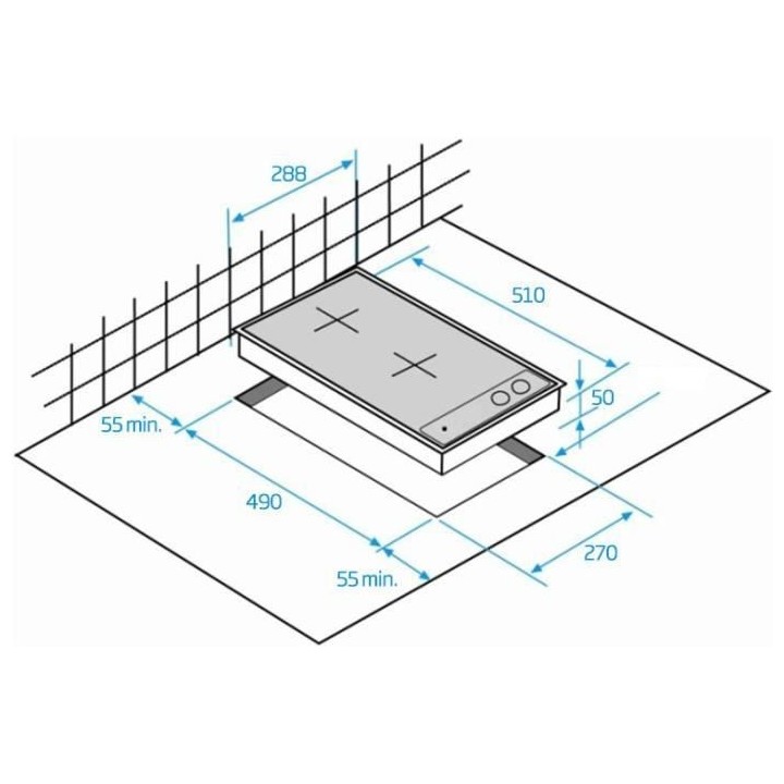 Plaque de cuisson Induction BEKO - 2 feux - L30 cm - HDMI32400DT