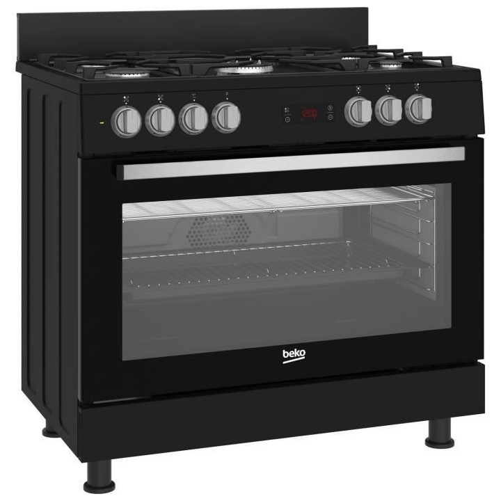 Cuisiniere - BEKO - GM15311DBNS - 90cm - 4 Gaz + 1 Double couronne - M