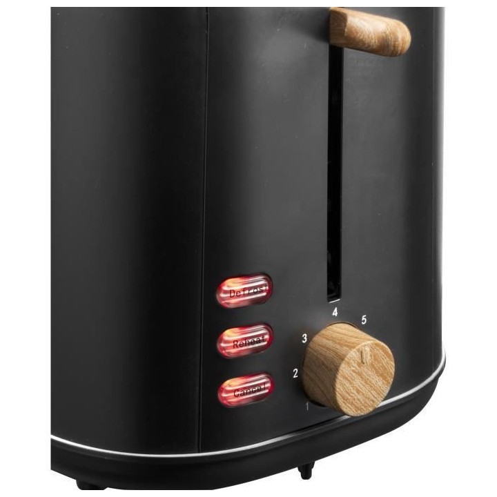 Bestron Grille-pain pour 2 tranches de pain grillé, Inclut support a