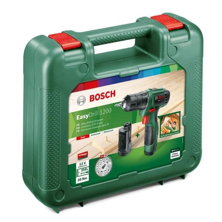 Perceuse-visseuse sans-fil Bosch - EasyDrill 1200 (Livrée avec 2 batt