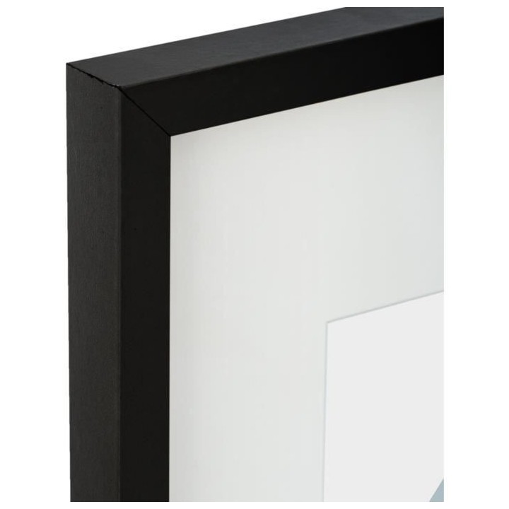 Cadre Photo en MDF et verre - 40 x 50 cm - Noir Manu