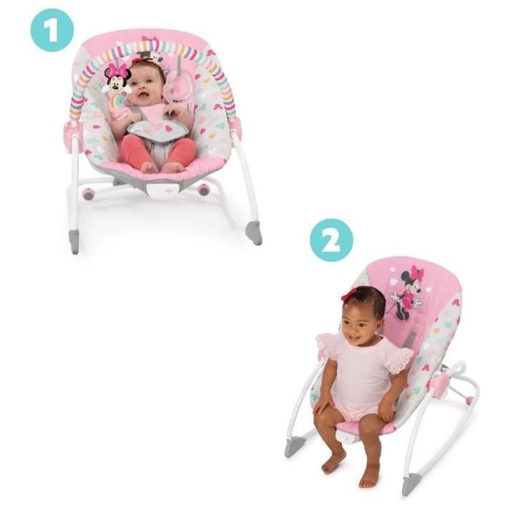 Transat BRIGHT STARS Disney baby Minnie - Evolutif - 2 Positions incli