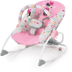 Transat BRIGHT STARS Disney baby Minnie - Evolutif - 2 Positions inclinaison - 61 x 86 x 71 cm - Rose multicolore - Des la naiss