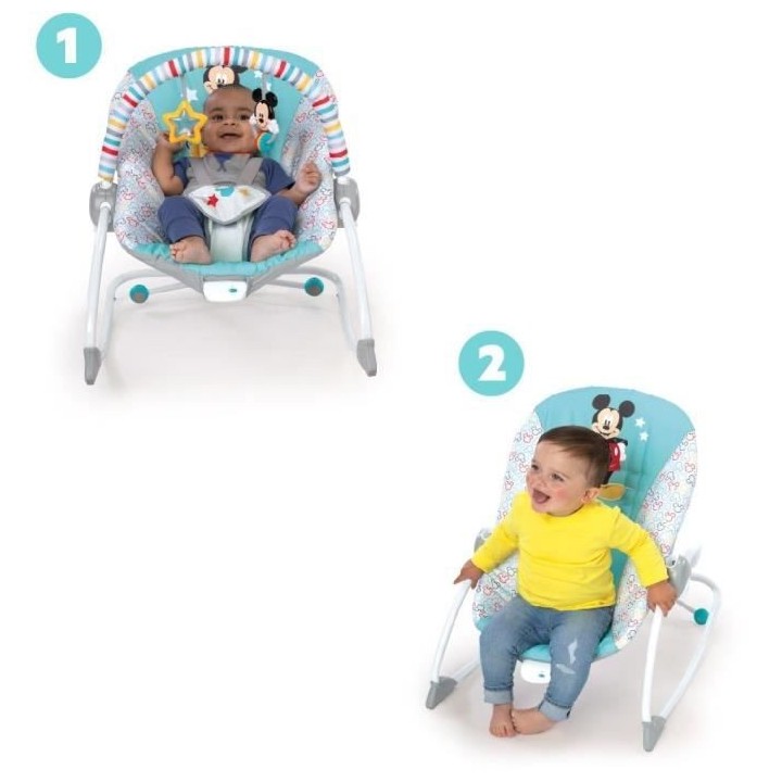 Transat BRIGHT STARS Disney baby Mickey - Evolutif - 2 Positions incli