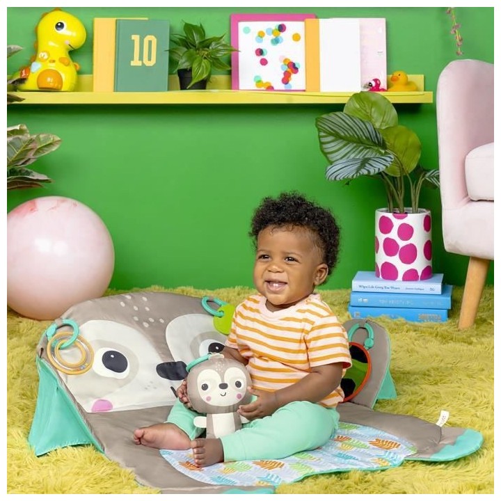 Tapis d'éveil BRIGHT STARS Paresseux - Taille XL - Avec coussin de ma