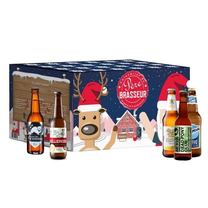 Calendrier de l'avent bieres - 18 bieres + 6 accessoires