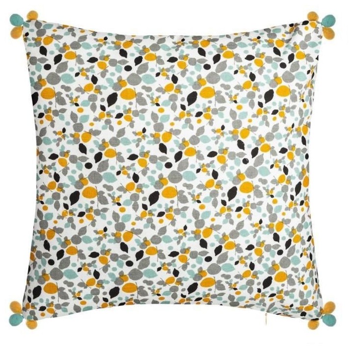 Housse de coussin Razzo 3 pompoms - 40 x 40 cm