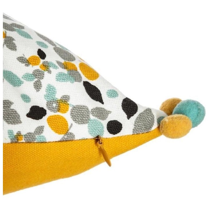 Housse de coussin Razzo 3 pompoms - 40 x 40 cm