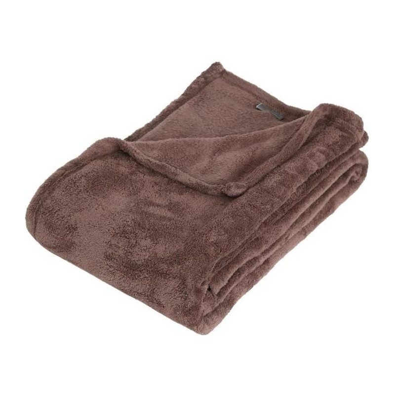 Plaid microfibre - 125 x 150 cm - Taupe