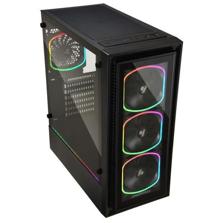 ENERMAX BOITIER PC ENERMAX StarryFort - Gaming - Noir - Verre trempé