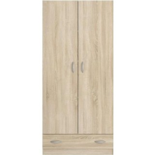 PARISOT Armoire 2 portes battantes + 1 tiroir - Décor chene - L78 P 3