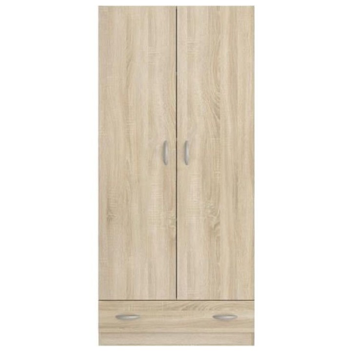 PARISOT Armoire 2 portes battantes + 1 tiroir - Décor chene - L78 P 3