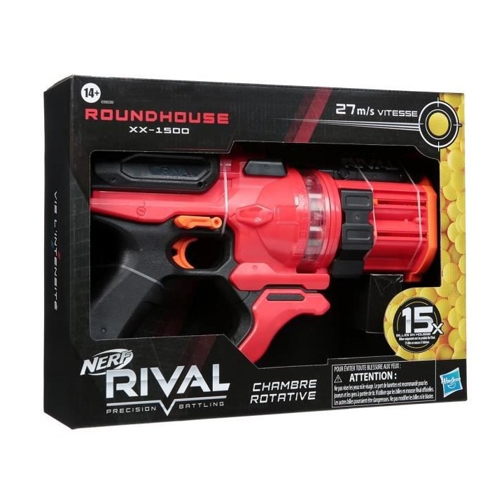Nerf Rival Roundhouse XX-1500 rouge et Billes en Mousse Nerf Rival Off
