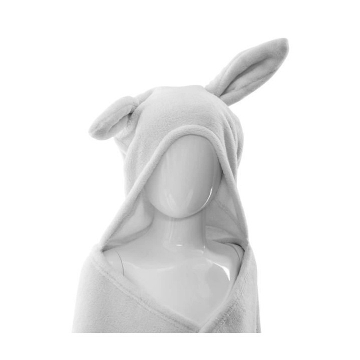 Plaid oreilles 100x100 - Gris - Style enfant