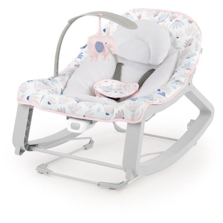 Transat INGENUITY Keep Cosy - 3 en 1 - - 53 x 65 x 51 cm - Blanc Rose