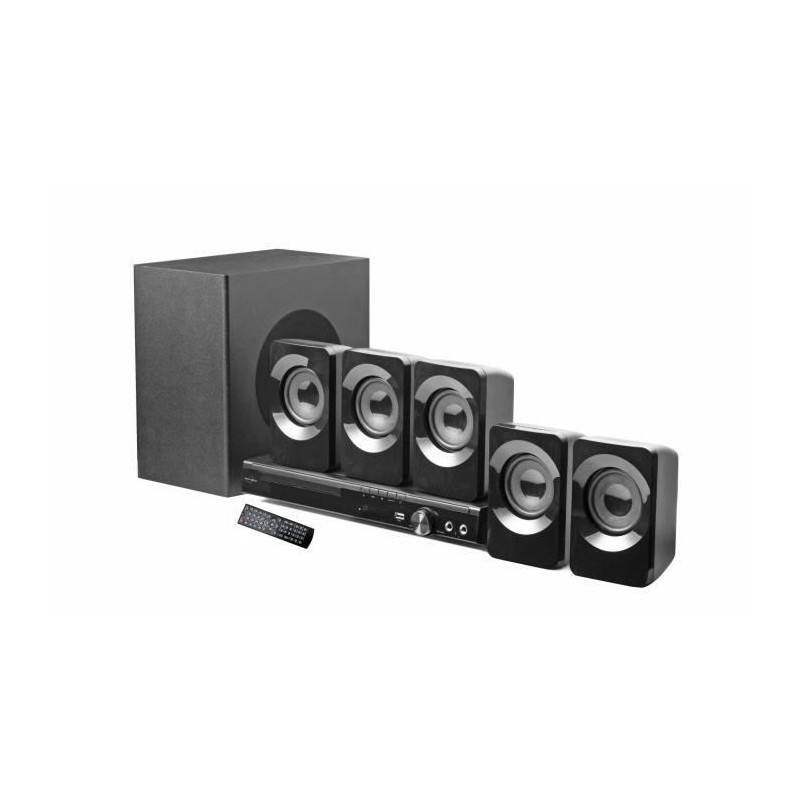 Home cinéma 5.1 avec caisson de basse - INOVALLEY - Bluetooth - Fonction lecteur DVD