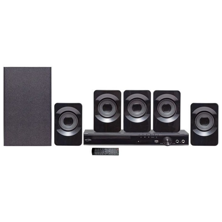 Home cinéma 5.1 avec caisson de basse - INOVALLEY - Bluetooth - Fonct