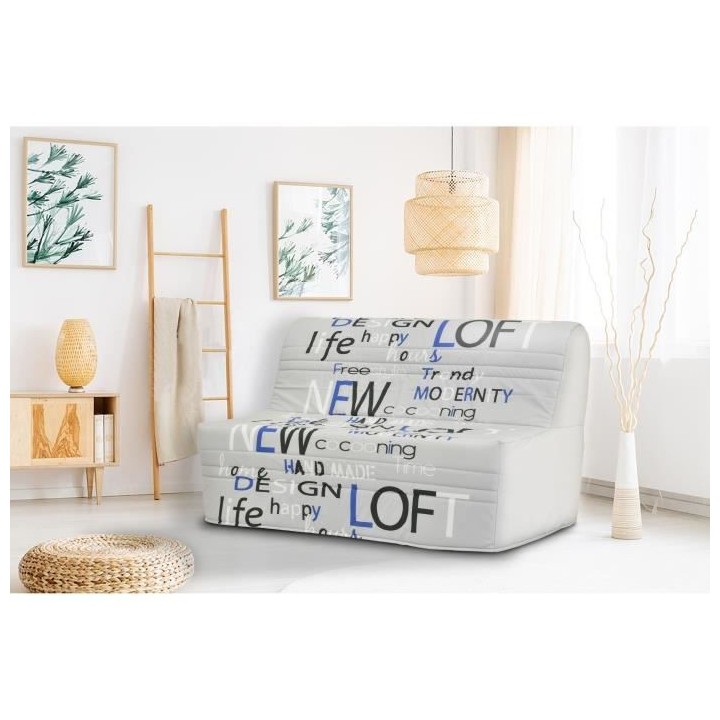 Banquette BZ - Tissu Anthracite - L143 x P97 x H89cm - Joe