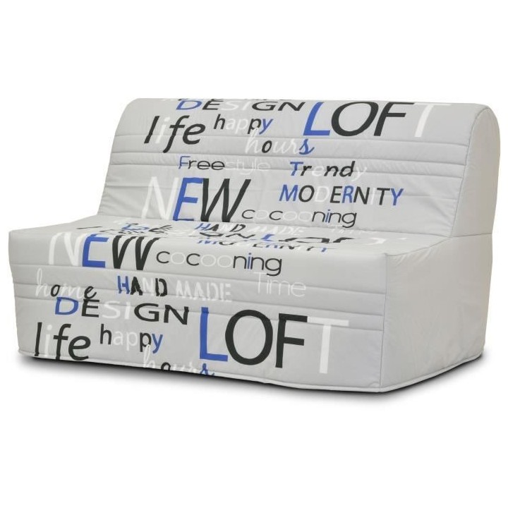 Banquette BZ - Tissu Anthracite - L143 x P97 x H89cm - Joe