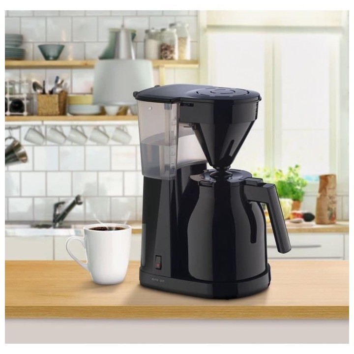 MELITTA Easy Therm II 1023-06 - Cafetiere filtre 1L - 1050 W - Noir