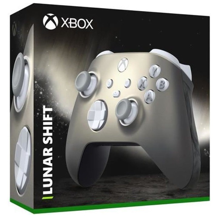 Manette sans-fil - XBOX - MICROSOFT - Lunar shift - Or/Argent - Xbox S