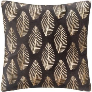 Coussin velours Tropic - 40 x 40 cm - Or et gris