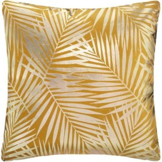 Coussin velours Tropic - 40 x 40 cm - Or et ocre