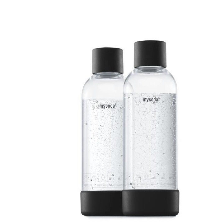 MYSODA - Pack de 2 bouteilles Black PET et Biocomposite 1L