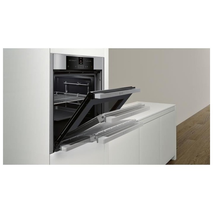 Four multifonction Slide & Hide pyrolyse inox - NEFF B55CR22N0 - Acier