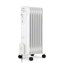 Radiateur électrique bain d'huile 1500W OCEANIC - 3 puissances - 7 éléments - Blanc - Mobile