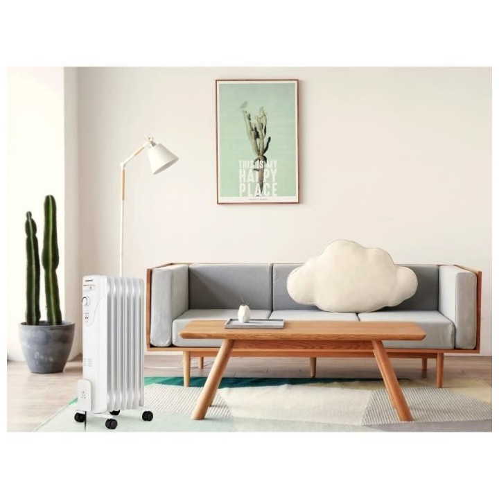 Radiateur électrique bain d'huile 1500W OCEANIC - 3 puissances - 7 é
