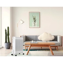 Radiateur électrique bain d'huile 2500W OCEANIC - 3 puissances - 11 éléments - Blanc - Mobile