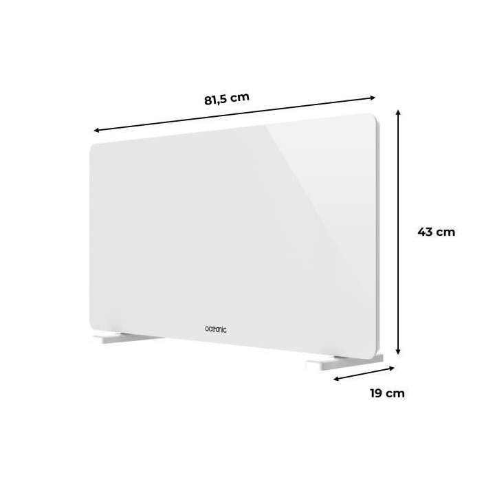Radiateur convecteur électrique - 2000 Watts - OCEANIC - Thermostat d