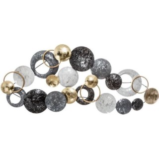 Décoration murale en métal rond - 93 x 43 cm