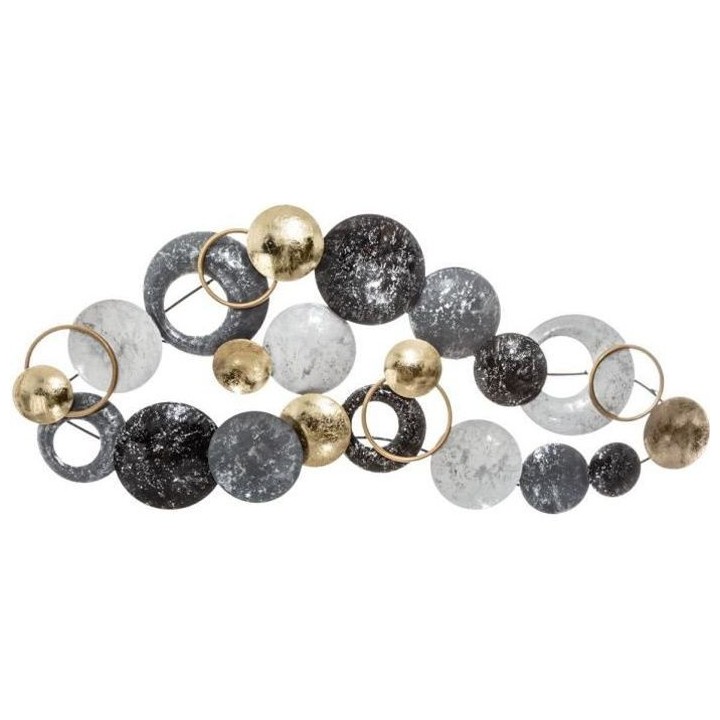 Décoration murale en métal rond - 93 x 43 cm