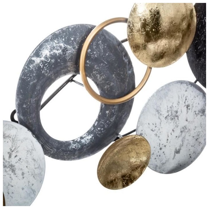 Décoration murale en métal rond - 93 x 43 cm