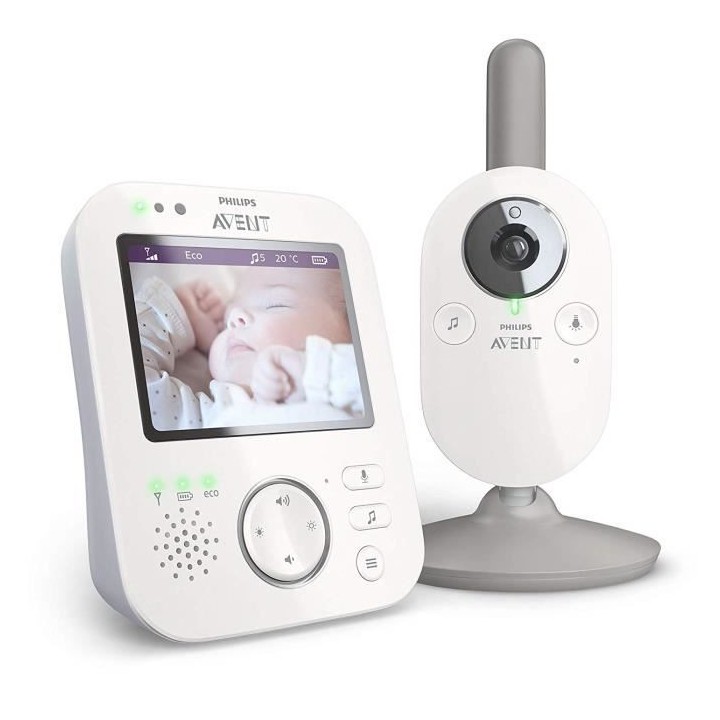 PHILIPS AVENT SCD843/26 Babyphone vidéo - Technologie A-FHSS - Ecran