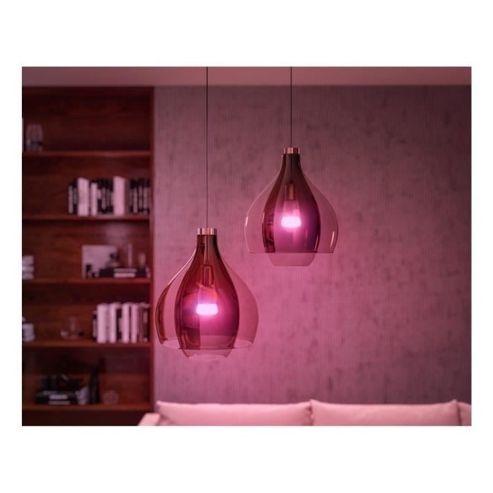 Kit démarrage ampoule LED connectée PHILIPS Hue White - 10,5W - Lot