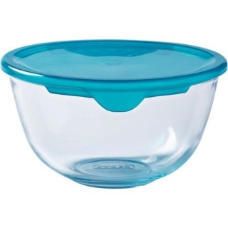 PYREX Bol de préparation + couvercle en plastique 21 cm transparent