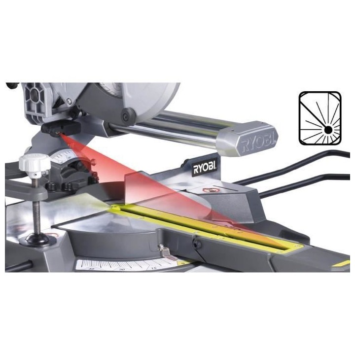 Scie a onglets radiale - 216 mm 1500W avec 2 lames - RYOBI - EMS216-2B