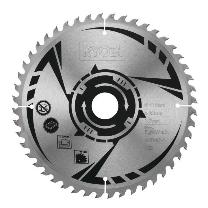 Scie a onglets radiale - 216 mm 1500W avec 2 lames - RYOBI - EMS216-2B