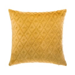 Coussin Flan 3D Losange - Ocre - 40 x 40 cm